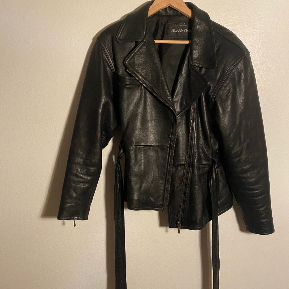 Vintage North Pole Black Leather Jacket